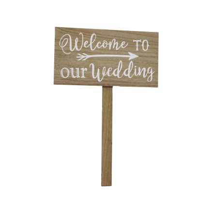 Welcome Wedding Sign, 60cm