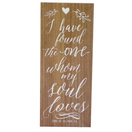 Wedding Plaque I Have Found The One, 48cm