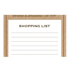 A great way to remember what to buy when doing the food shop. This shopping list pad comes in neutral tones 