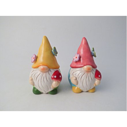 Cute and full of character, this small garden gonk dressed in bright colours is perfect for adding a spring feel to the 