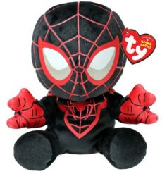 Miles from Into the Spiderverse Beanie Babies! This adorable plush Spider-Man toy is perfect for any Marvel fan.