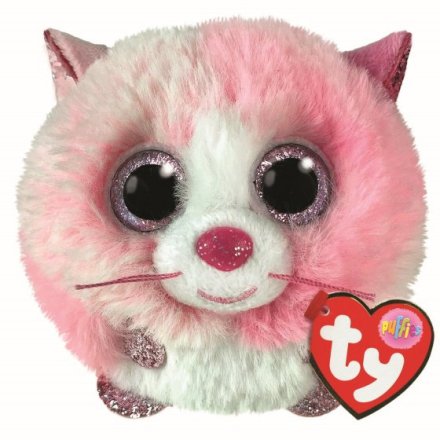 Tia Pink Cat Beanie Ball Puffie