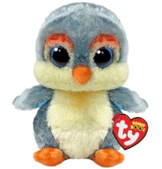 A beanie boo from the TY collection, featuring Fisher the penguin. 