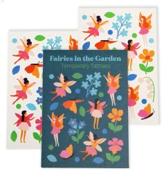 Temporary tattoos that feature an array of fairies and flowers that any child will love.