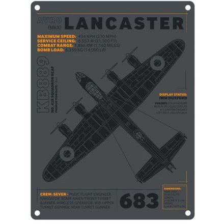 Lancaster Metal Sign 20cm