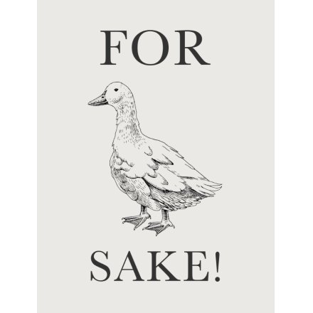 Duck Sake Metal Sign, 20cm