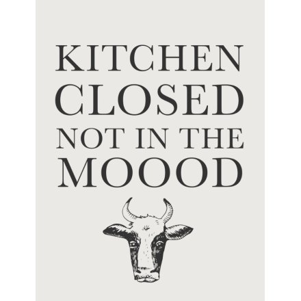 Not in the Mood Metal Kitchen Sign, 20cm