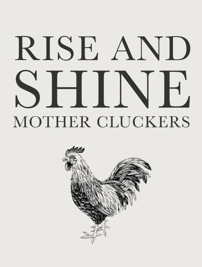 GG2170 - Rise & Shine Mother Cluckers Sign, 20cm | | Everyday / Kitchen ...