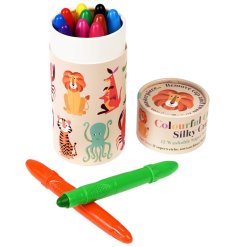 Take colouring to the next level with this tube of colourful silky crayons. 