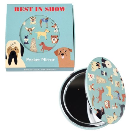 Decorated with the popular 'Best in Show' illustrations this mirror provides both a standard and magnified reflection.
