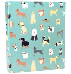 From the Best in Show range, a ring binder covered in an array of waggy tail dogs. 