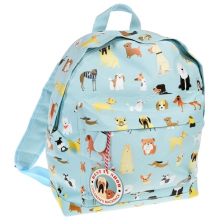 A blue and dog themed backpack from the Best in Show collection. 