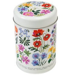 A beautifully illustrated storage tin from the Wild Flowers collection. 