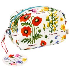 Keep makeup and toiletries organised with this delightful oilcloth wild flowers make up bag.