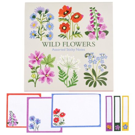 Get organised with this stunning selection of wild flower sticky notes.