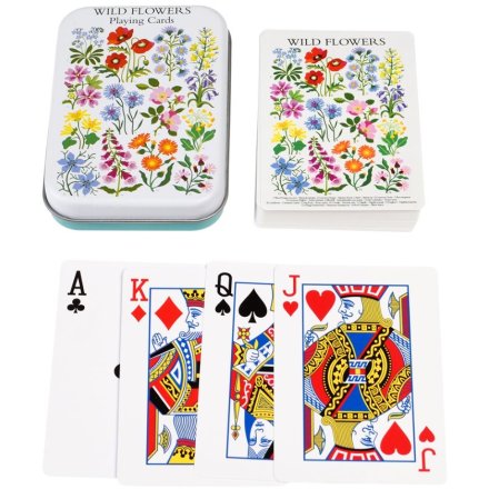 Wild Flowers - Playing Cards, 10.2cm