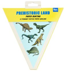 Add a touch of prehistoric charm to the party with the Prehistoric Land Paper Bunting!