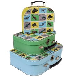 Elevate playtime with the Prehistoric Land suitcase set.
