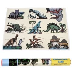 Add a captivating touch to any dinosaur-themed bedroom with this wall poster from the Prehistoric Land collection.