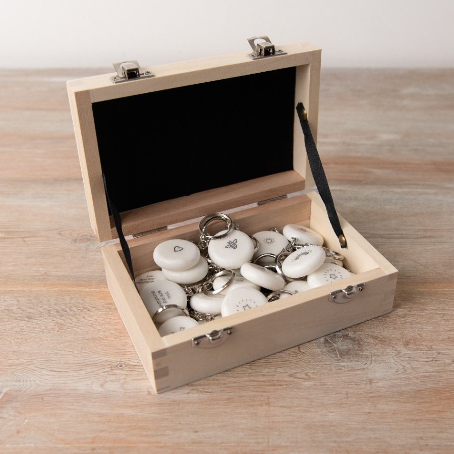 Double Sided Marble Keyring 24pcs