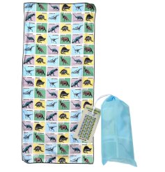 This microfiber dinosaur-themed towel is an excellent choice for your camping trips, picnics, or beach adventures. 