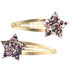 Sparkle wherever they go! A set of 2 glittery hair clips from the Fairies in the Garden range.