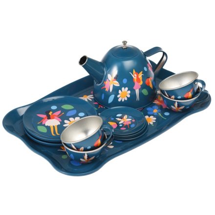 Childrens tin tea set on sale