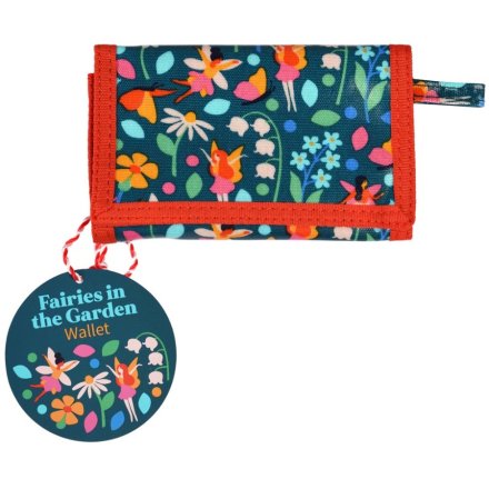 A children's wallet with multiple compartments and a zipped pocket from the Fairies in the Garden range.