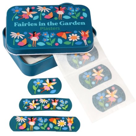 A set of 30 plasters in a floral carry case from the Fairies in the Garden collection. 