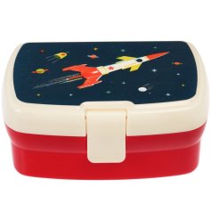 Lunch time has just gotten better with this Space Age multi compartment lunch box