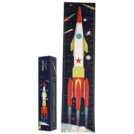 Keep track of your little ones skyrocketing with this Space Age height chart.
