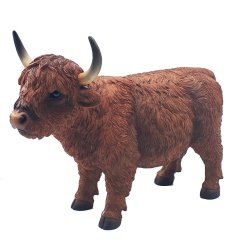 A gorgeous countrystyle highland cow ornament standing proud and tall.