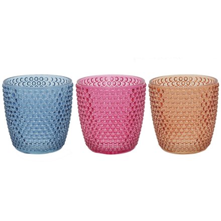 Colourful Candle Holder 3 Asst
