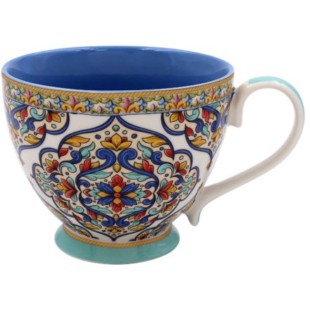 Orange and Blue Tuscany Mug 15cm