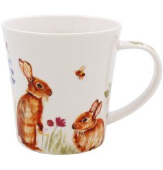 This Feather & Fur Bunnies Mug is a great addition to any homeware collection