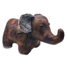 An XL doorstop made from faux leather in an Elephant design. 