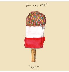 A greetings card featuring a fab ice cream with the wording ' you are Fab ' 