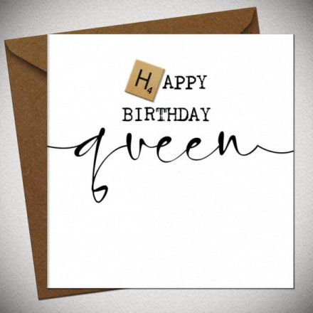 Happy Birthday Queen Greetings Card, 15cm
