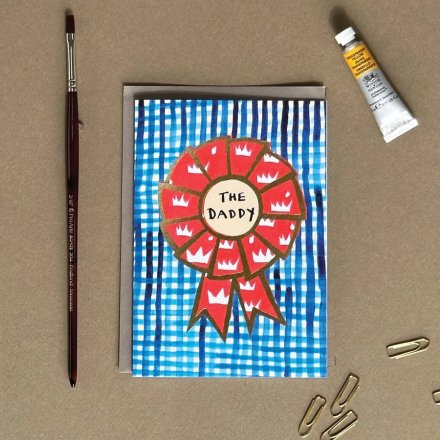 Rosette Style The Daddy Greetings Card, 15cm