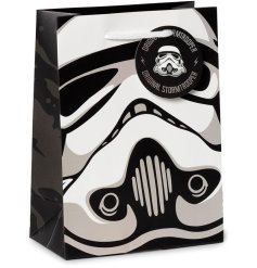 A medium sized gift bag with the original Stormtrooper face design. 