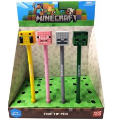 A Minecraft pen in 4 assorted designs. 