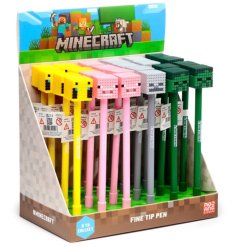 A Minecraft pen in 4 assorted designs. 
