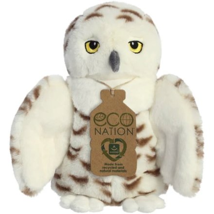 Part of the Eco Nation range, Snowy the owl. A gorgeous super soft toy with an eco friendly suprise.