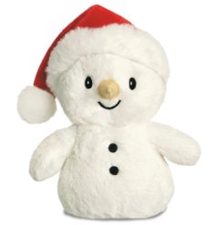 From the4 Glitzy Tots range, a snowman plush toy wearing a festive red Santa hat.