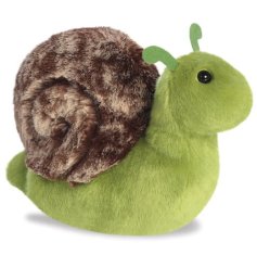 Part of the Mini Flopsies collection, slow snail, a plush soft toy.