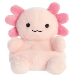 An Axolotl from the Palm Pal range. Detailing soft pink fur and two black eyes,