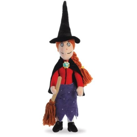 A witch soft toy from the story Room On The Broom. 