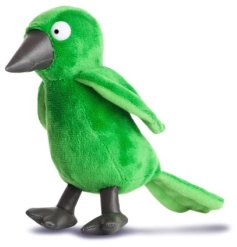  A bright green bird from the Room on the Broom story.