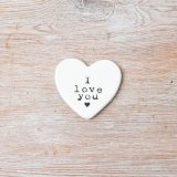 A sweet little heart token with 'I love you' wording in the centre.
