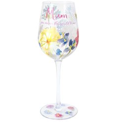 Spoil the mums out there with this gorgeous floral wine glass.